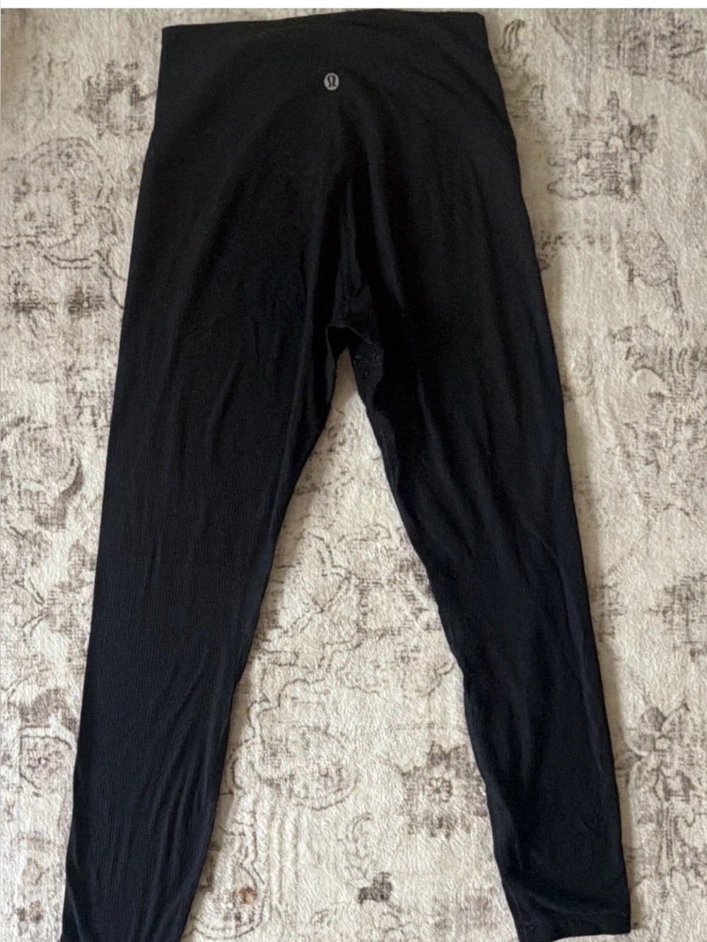 Lululemon Align Ribbed High-Rise Pant Leggings, Black, 7/8 length, Size 6